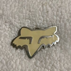 FOX Racing Vintage belt buckle Cream and silver